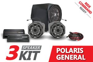 Desert Parts UTV - SSV Works - 2016-2020 Polaris General Kicker 3-Speaker Plug-&-Play System for Ride Command - PN: 190-GN-3KRC