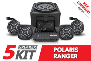 Desert Parts UTV - SSV Works - 2018-2023 Polaris Ranger XP1000 5-Speaker SSV Audio System for Ride Command - PN: 220-RG4-Q5ARC