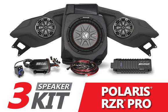 Desert Parts UTV - SSV Works - 2020-2023 Polaris RZR Pro Kicker 3-Speaker Plug-&-Play System - PN: 220-RZ5-Q3K2